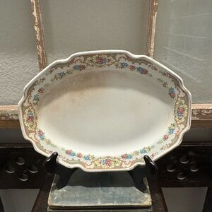 Vintage Floral Oval Platter